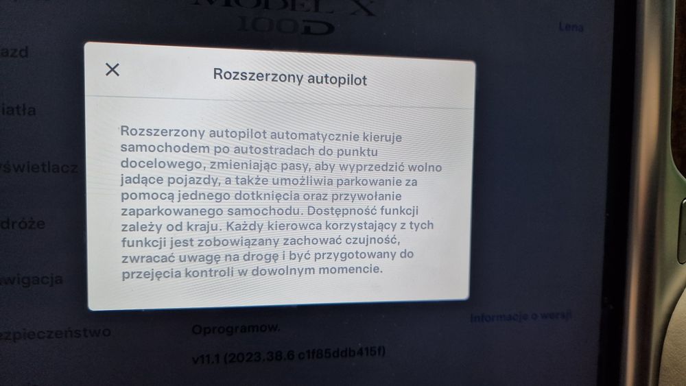 Tesla X 100D wersja  europa