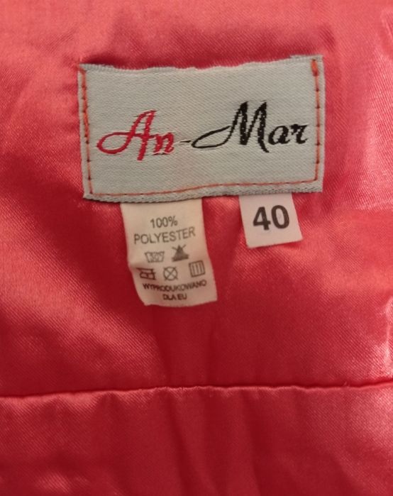 Sukienka koralowa pomarańczowa rozmiar 40