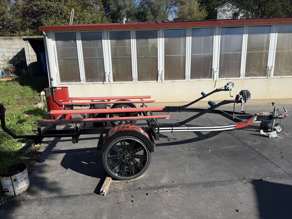 Atrelado duplo para moto de agua