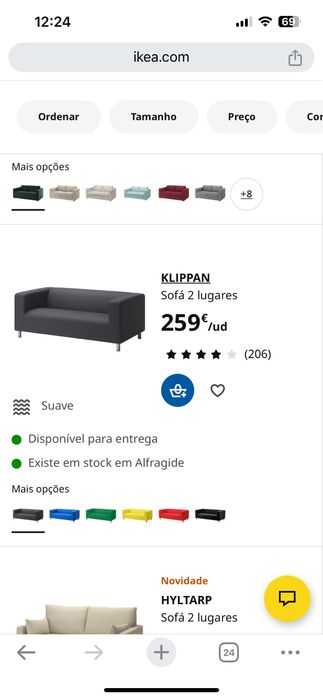Sofa 2 lugares ikea usado