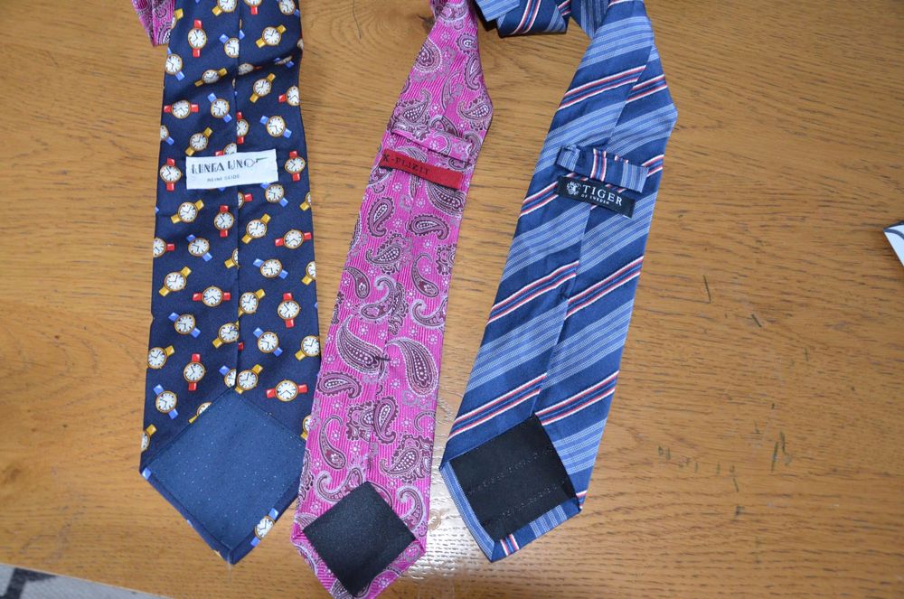 3 szt. zestaw krawat jedwabne 100% Silk