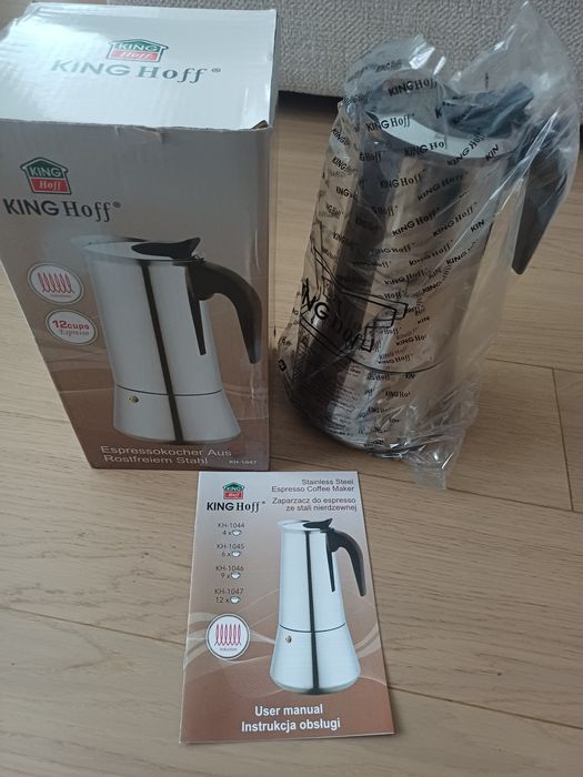 Kawiarka KINGHOFF KH-1047 Srebrny 300 ml