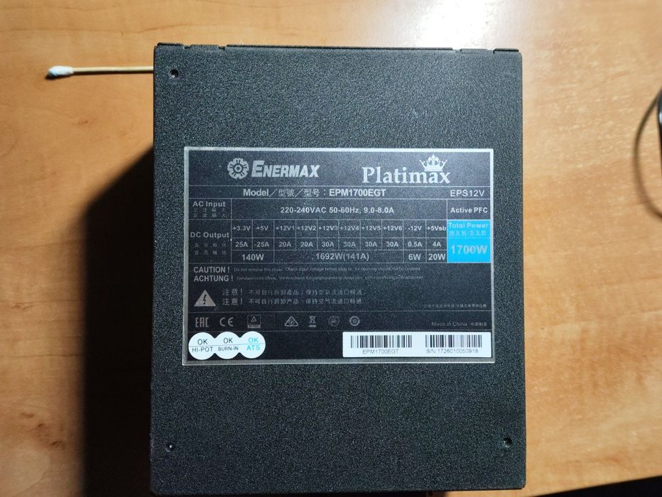 Блок живлення Enermax Platimax 1700 W