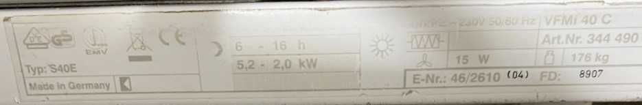 Piec akumulacyjny Dimplex S40E VFMi 40 C 4000W