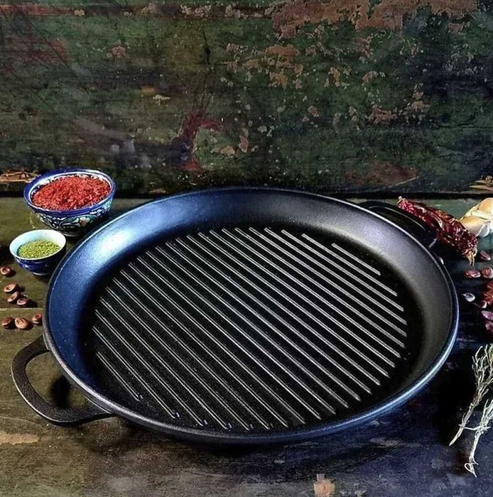 Казан чугунний 8,12,15,18л кришкою сковородою форми Wok + ПОДАРУНОК