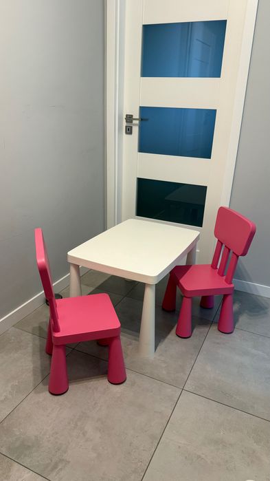 Stolik + 2 krzesła mammut Ikea