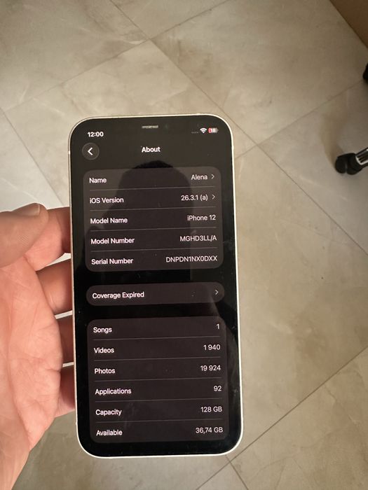 Iphone 12, 128 white ідеальний стан