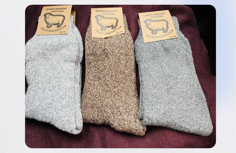 Skarpetki welniane meskie 3 pary 30 zl