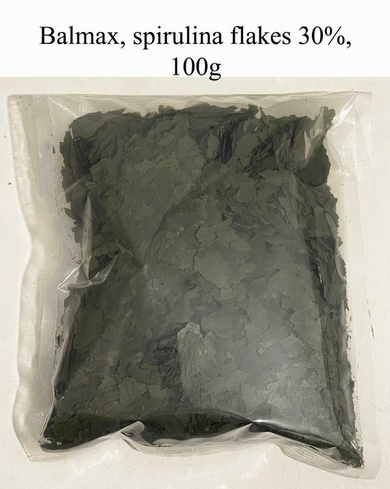 Balmax, spirulina flakes 30% / płatki spirulina 30% / dla ryb, 100g