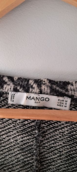 Sweter krotki top pepitka Mango M