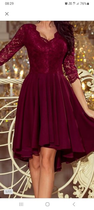 Sukienka z dłuższym tyłem