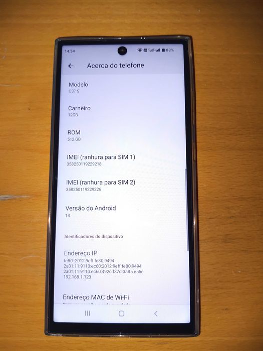 Smartphone Android 14 NOVO!