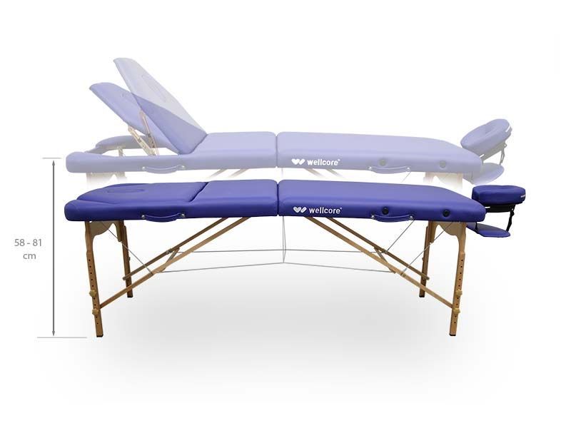 Maca de madeira dobrável WELLCORE 195 x 70 cm