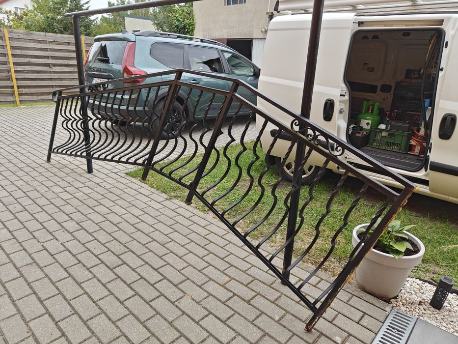 Balustrada schodowa stalowa 3 elementy