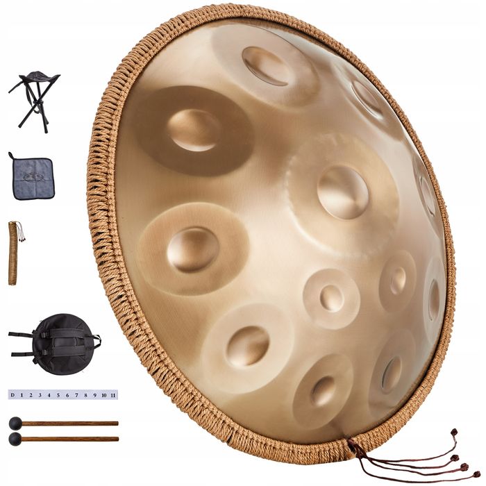 VEVOR handpan 55 cm 12 nut d-moll bęben ręczny instrument perkusyjny