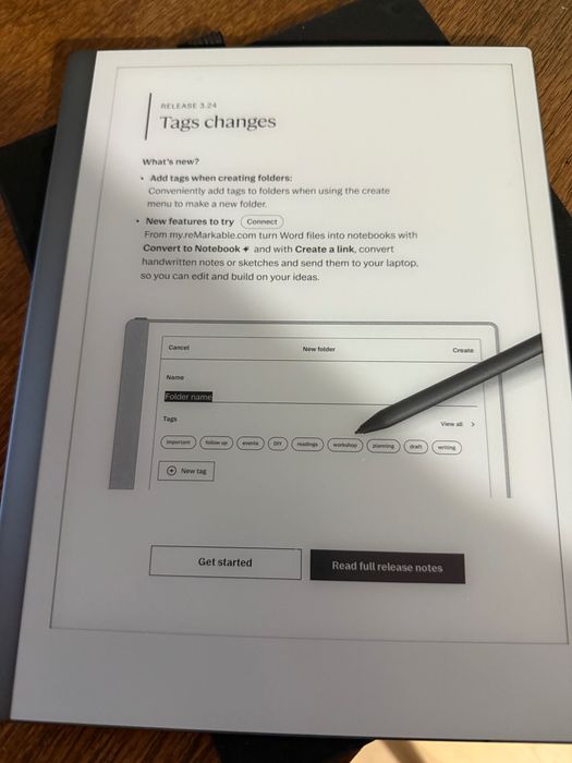 reMarkable 2 tablet e-ink