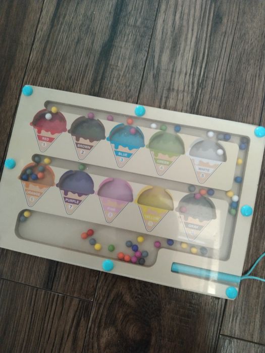 Tablica magnetyczna labirynt kulki sorter montessori dla dzieci gra zabawa