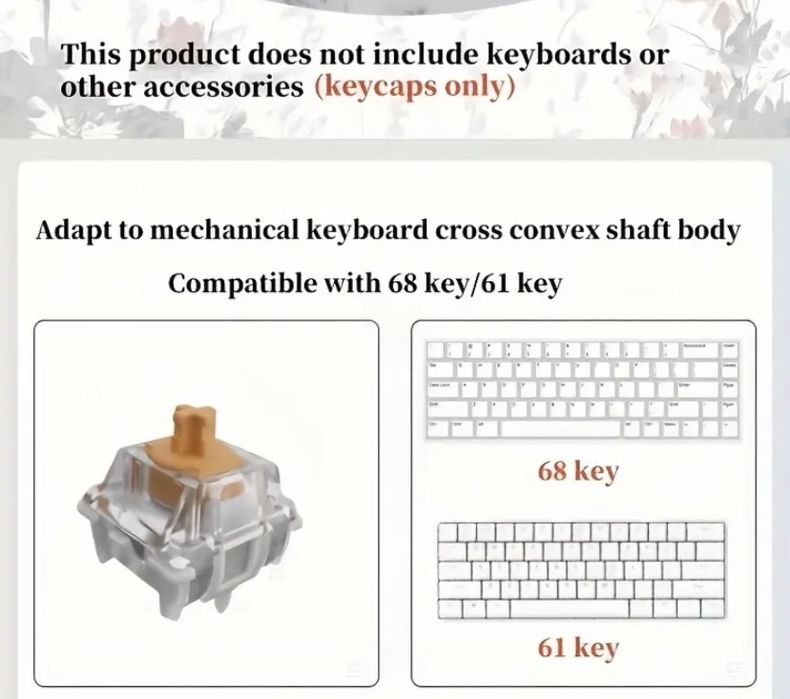 Кейкапы на клавиатуру 60% с пуллером