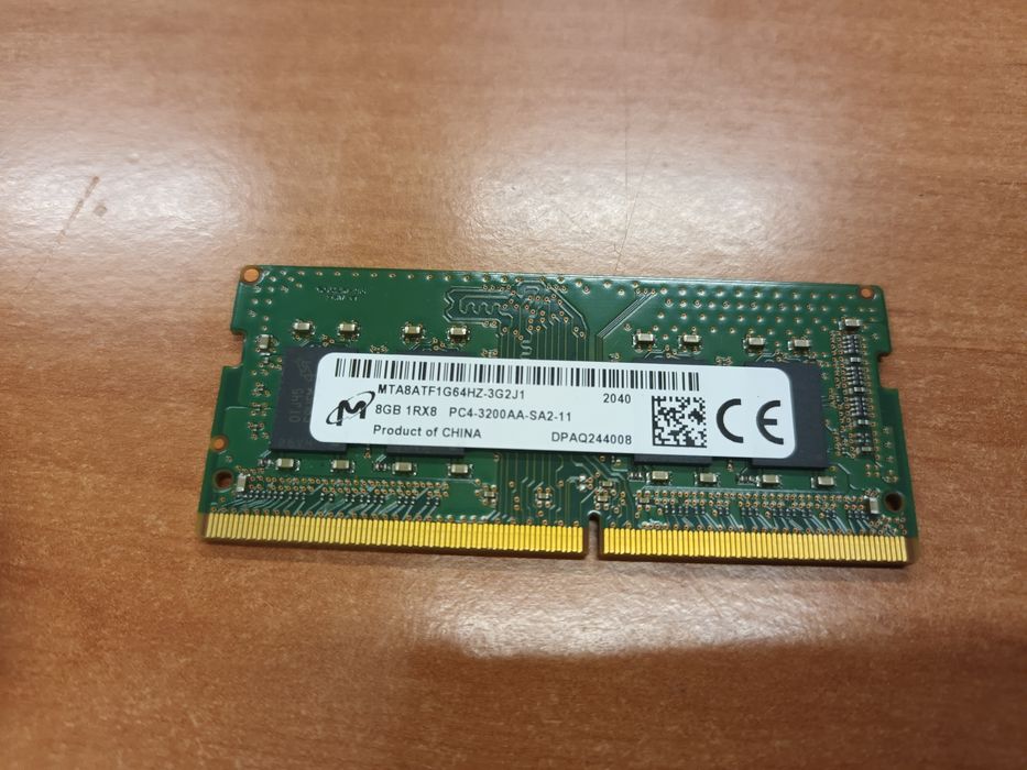 Pamięć RAM SODIMM Micron 8GB DDR4 3200MHz (PC4-3200AA) do laptopa