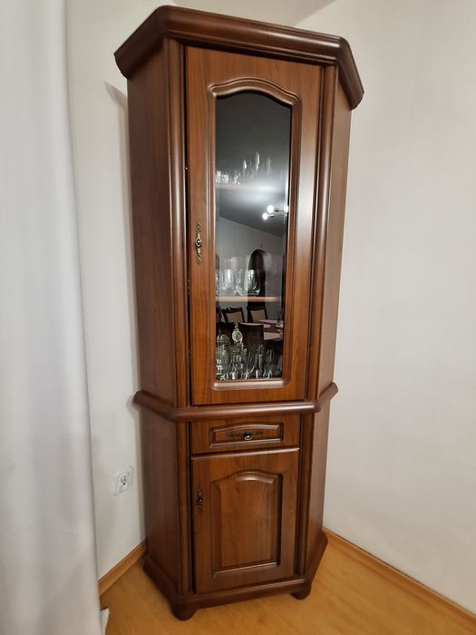 Zestaw komoda + witryna brazowe