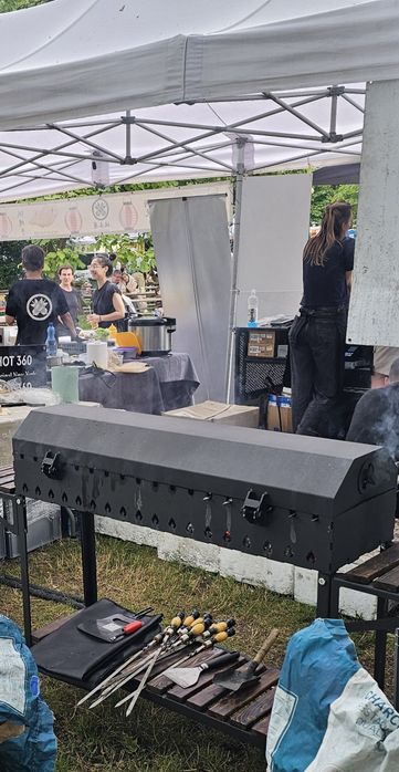 Grill węglowy ogrodowy na 18 szpikulec mangal XXL  SOLIDNY