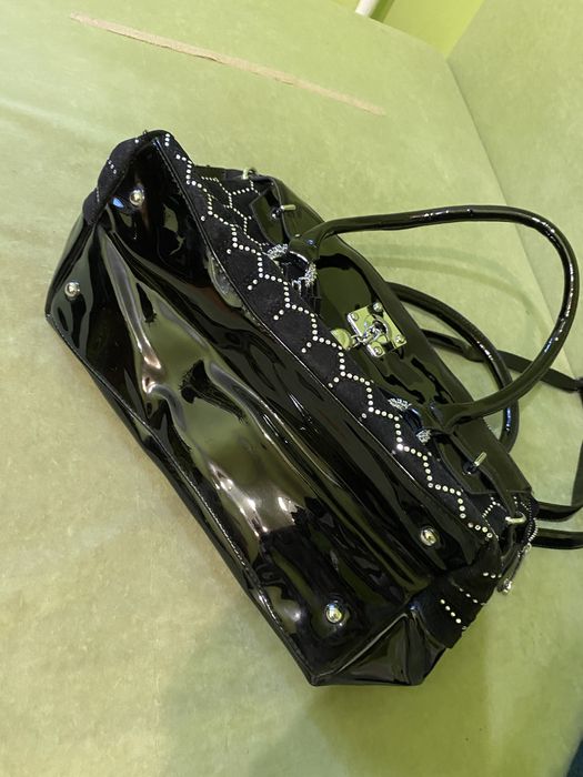 Сумка лакова шкіра чорна