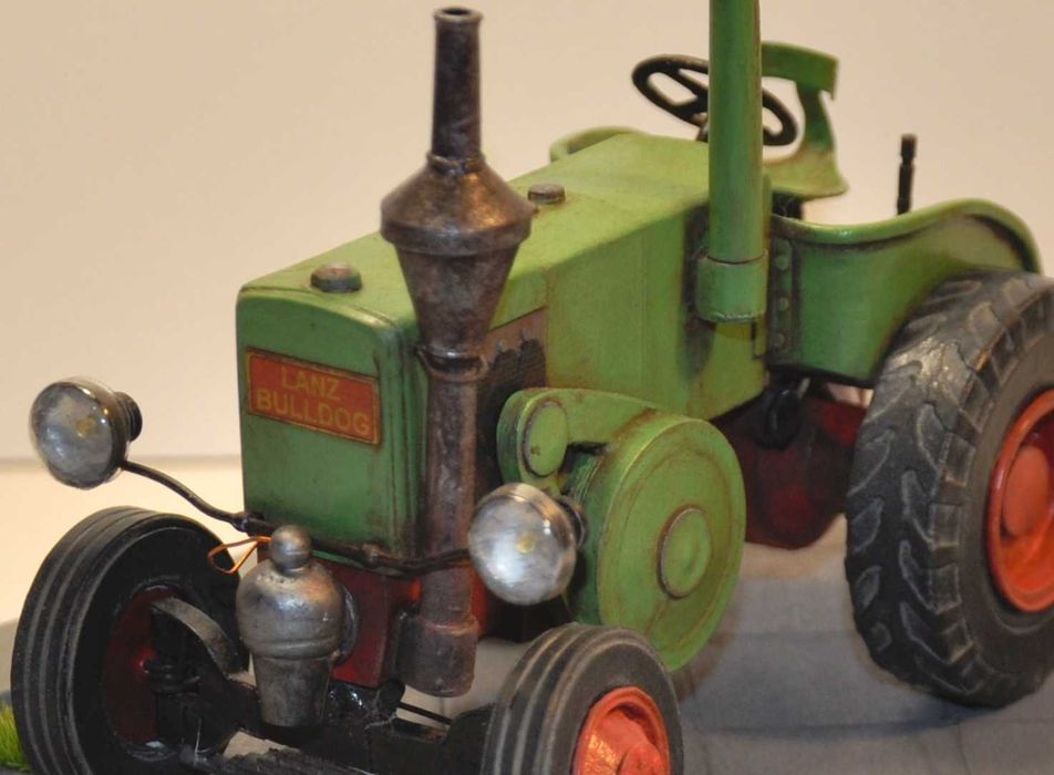 Model kartonowy traktor, ciągnik Lanz Bulldog