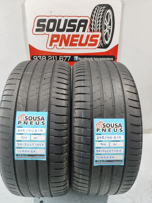 2 pneus semi novos 245-40R19 Bridgestone - Oferta dos Portes
