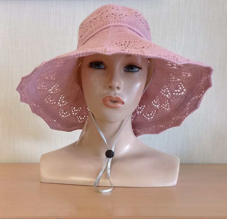 Шляпа ажурная с широкими полями