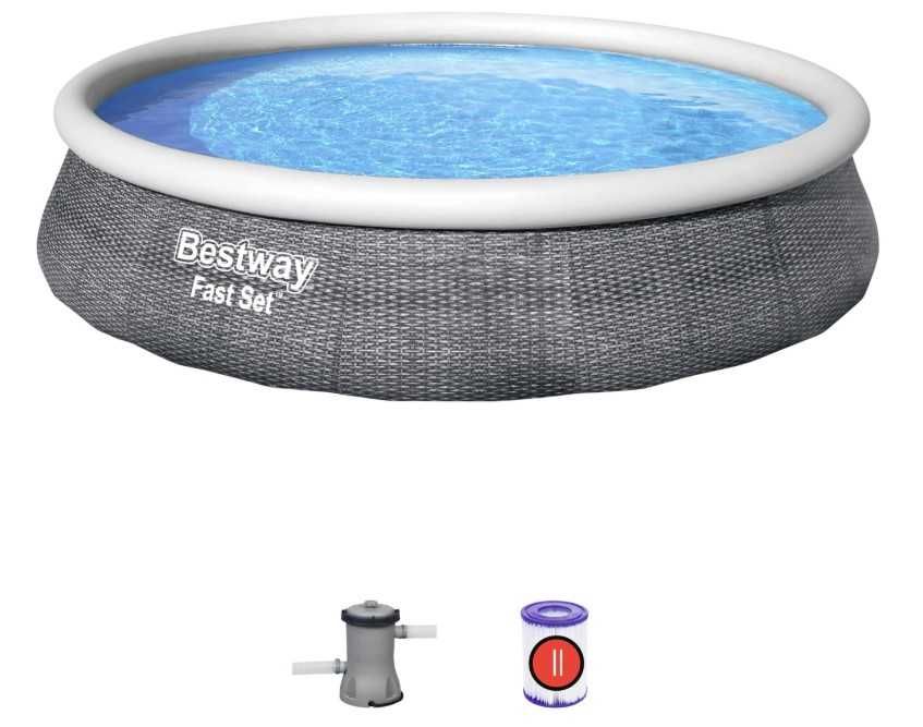 Piscina Insuflável Bestway Fast Set (396x84cm) + Filtro