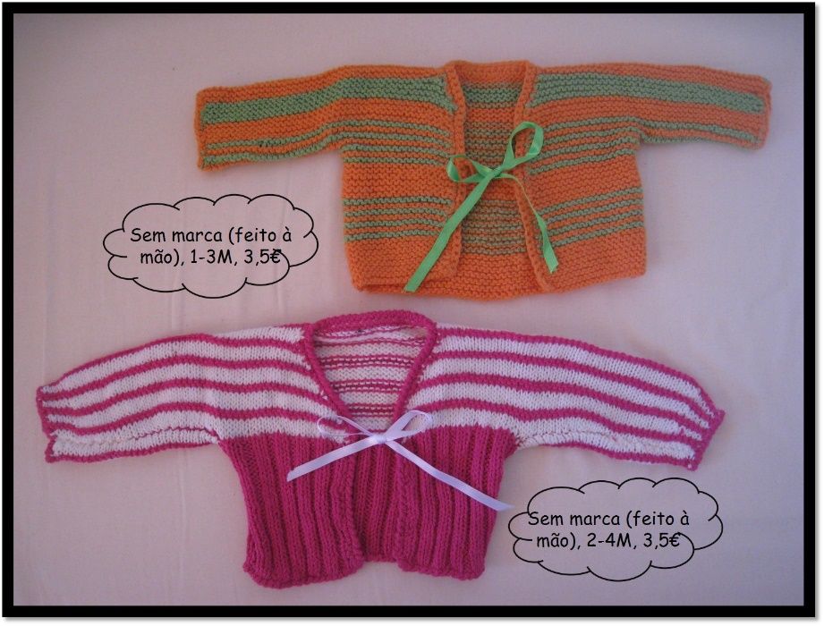 0-6 Meses -Menina Outono/ Inverno - Casacos, boleros e camisolas