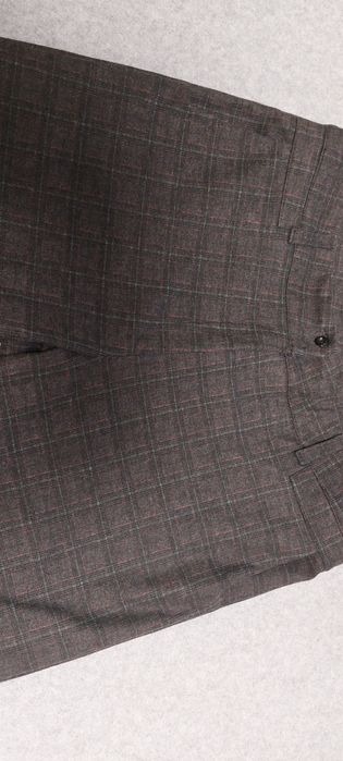 Жіночі теплі штани у клітинку, розмір 46