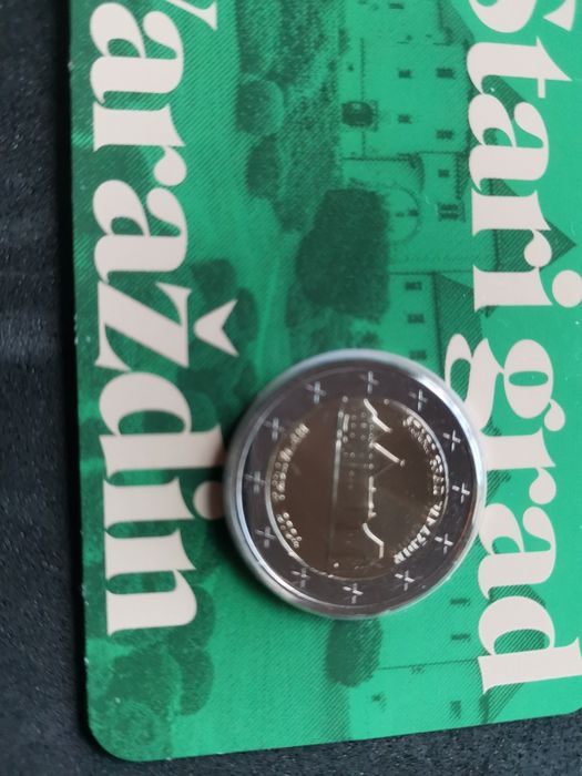 Moeda comemorativa de 2€ da Croácia em coincard