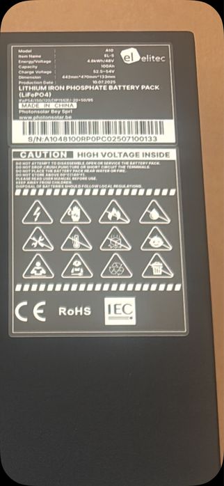 Інвертор Deye 6 кВт /Акумулятор Elitec EL-5 LiFePO4 (5 квт) - 850$