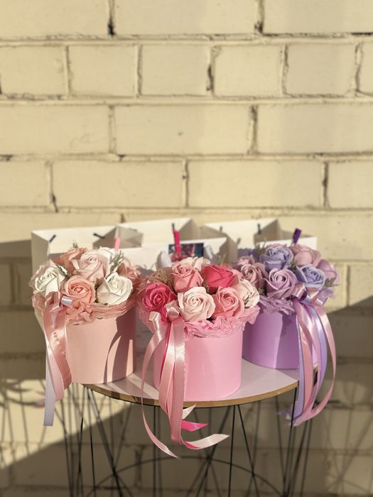 Букет з мильних квітів троянд на день закоханих народження