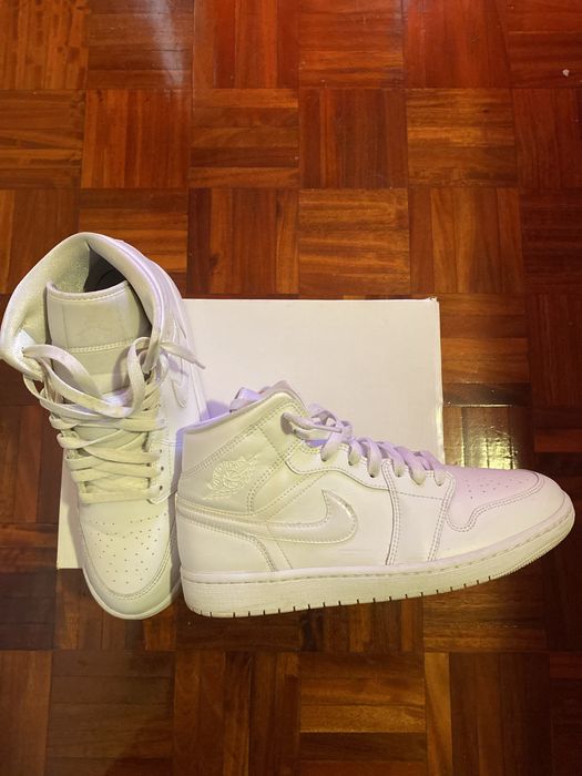Air jordan 1 mid branco tamanho 42
