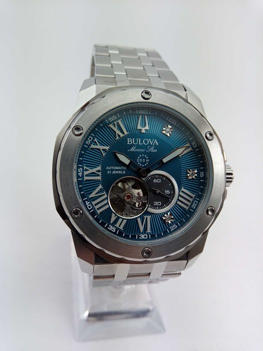 Часы с бриллиантовыми метками BULOVA 98D184 механика, автоподзавод