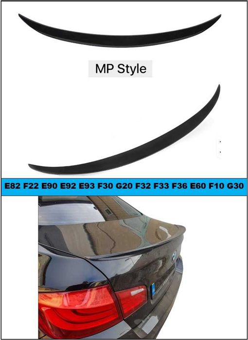 Spoiler aileron lip mala M Performance Style preto vários modelos BMW