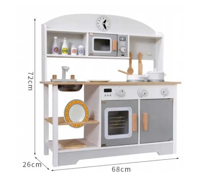 Дитяча кухня дерев'яна ігрова AVKO Парма + аксесуари