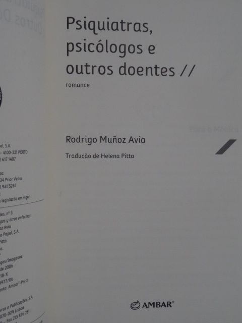 Psiquiatras Psicólogos e Outros Doentes de Rodrigo Muñoz Avia