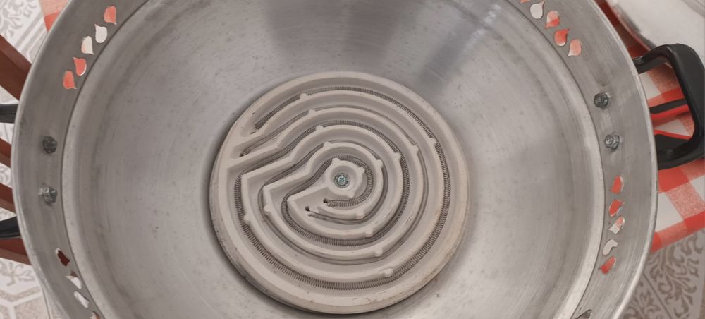 Panela elétrica vintage para manter a comida quente