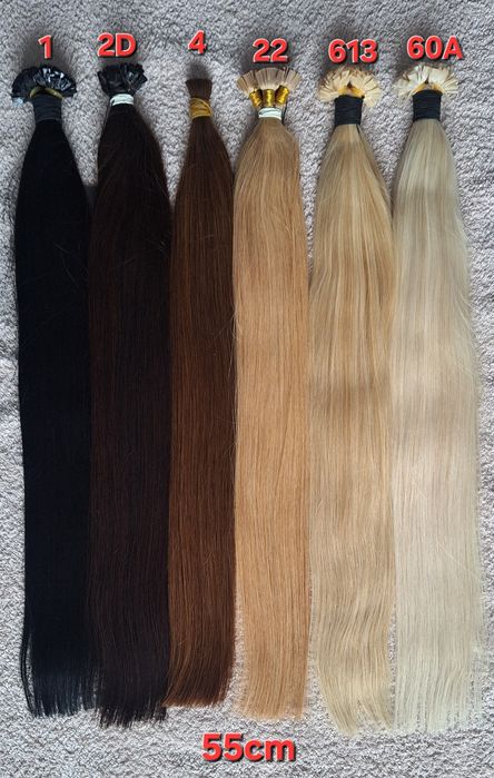 Naturalne włosy na keratynie 60A 55cm 120g