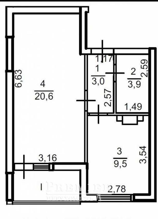 1-room apartment apartment by the address st. Kulikovo pole pl Oktyabrskoy revolyutsii pl (area 41,5 m²) - Atlanta.ua - photo 2