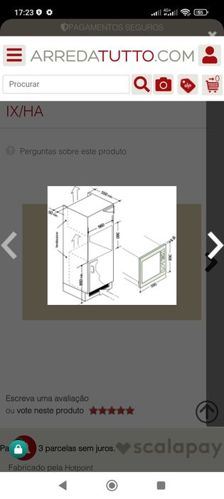 Microondas encastre Ariston