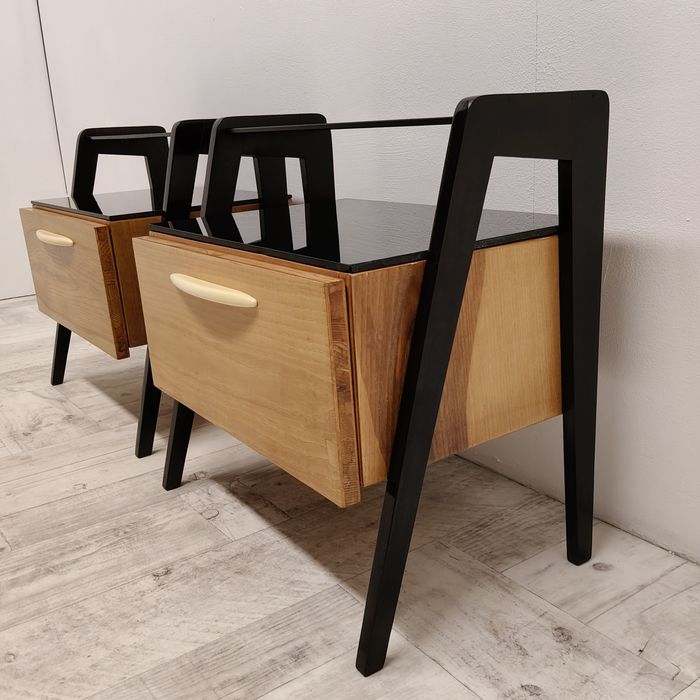 szafki nocne plus szafka Mid Century Modern design