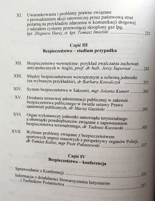 Bezpieczeństwo wewnętrzne w działaniach terenowej administracji