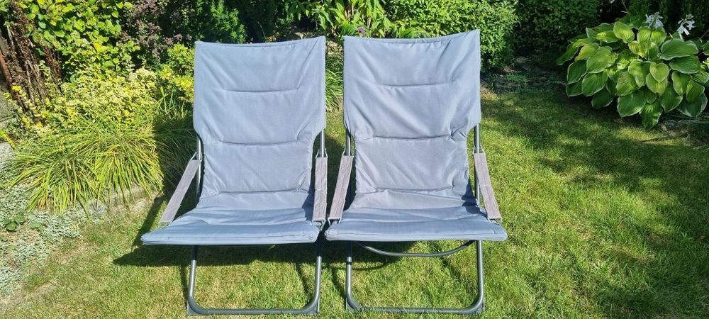 Fotele leżaki 2 sztuki do domu na taras balkon ogród kemping