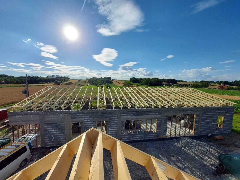 Wiązary bindry prefabrykowana konstrukcja dachowa