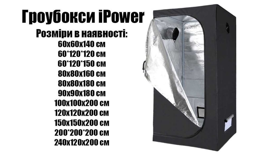 Гроубокс IPower 60x60x140 см, Grow box, гроутент