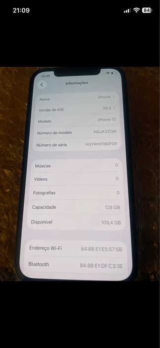 Iphone 12 Novo …….
